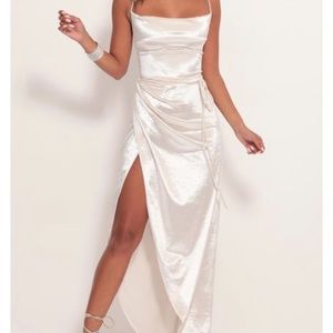 Satin White Dress